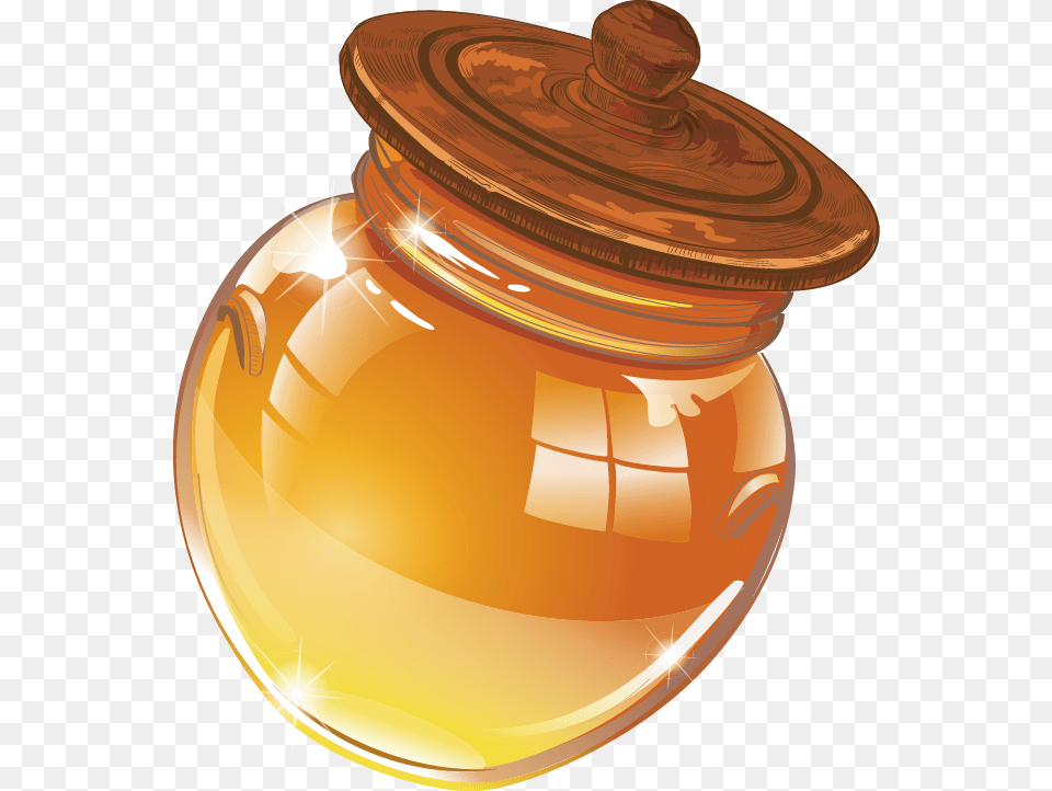 Clip Art Jar Of Honey Clipart Tarro De Miel, Food, Pottery, Clothing, Hardhat Free Png