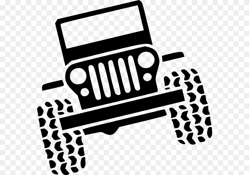 Clip Art Jeep Grill Cliparts Car Decals Svg, Gray Free Transparent Png