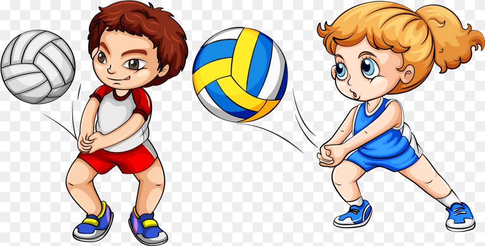 Clip Art Kids Playing Baseball Clipart Volleyball Sports Clipart, Baby, Sphere, Person, Sport Free Png Download