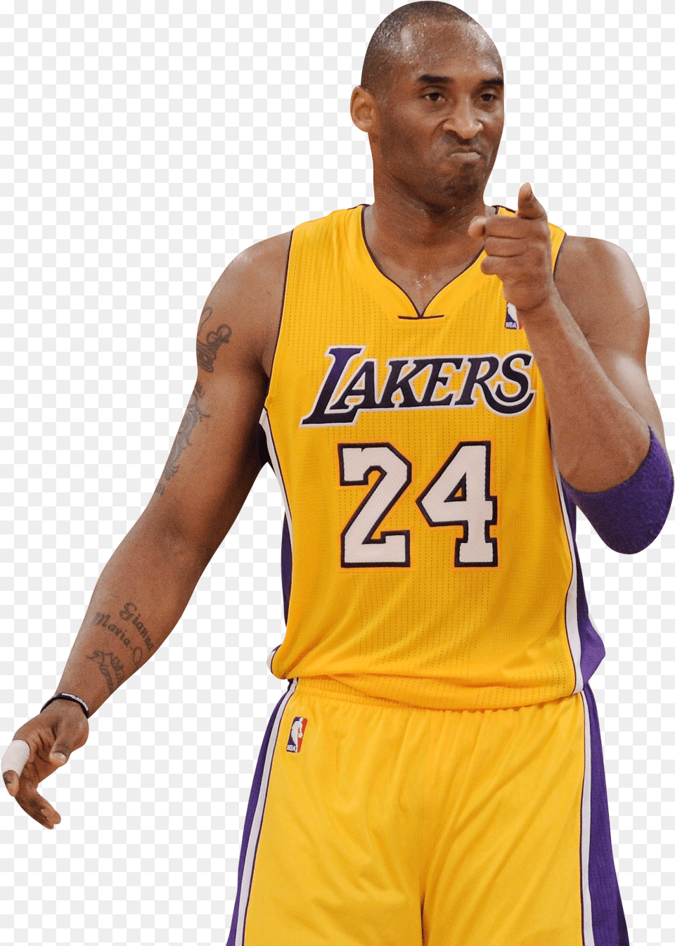 Clip Art Kobe Clipart Kobe Bryant No Background, Shirt, Person, Hand, Finger Free Png Download