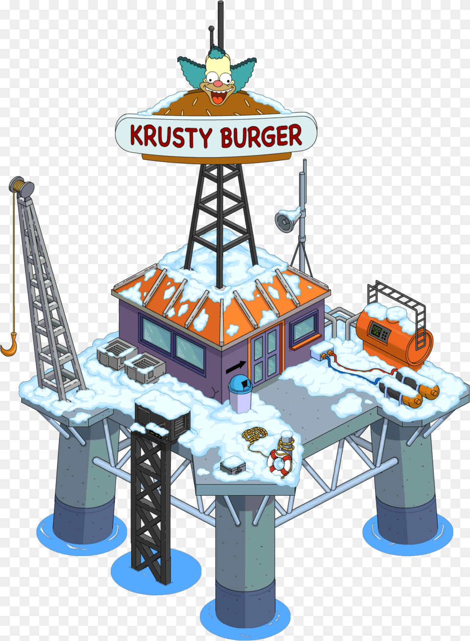 Clip Art Krusty Burger Rig The Krusty Burger Rig, Construction, Outdoors, Oilfield Free Transparent Png