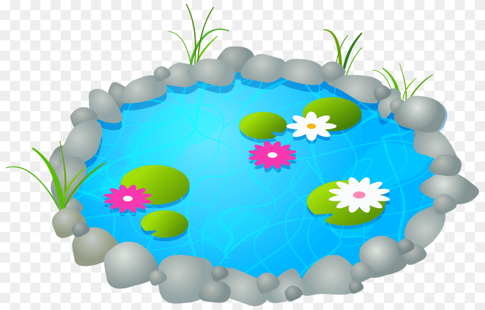 Clip Art Landscape Pond Waterfall Gardening Flower And Vegetables, Graphics, Pattern, Floral Design, Accessories Png