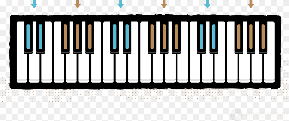 Clip Art Layout Of The Keyboard Diagram Of Octave Piano, Musical Instrument Free Png Download