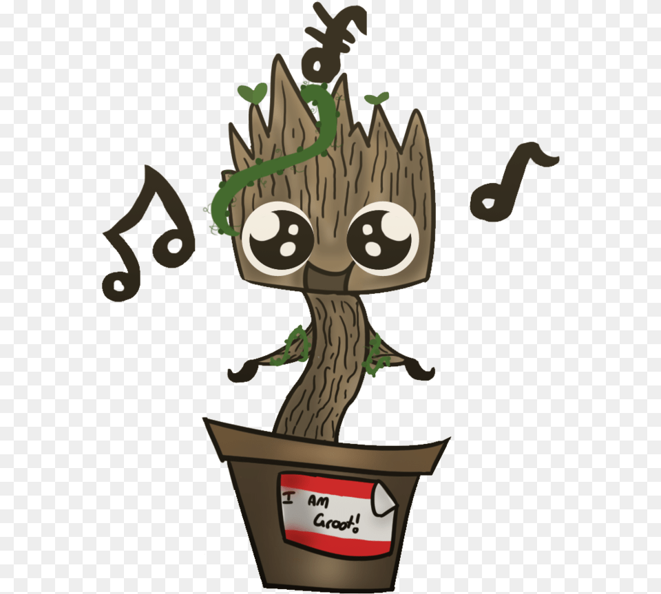 Clip Art Library Baby Groot Clipart Dibujo De Guardianes La Galaxia, Plant, Potted Plant, Tree Free Png