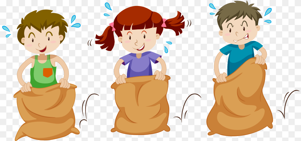 Clip Art Library Download Potato Sack Race Clipart, Bag, Baby, Person, Face Png Image
