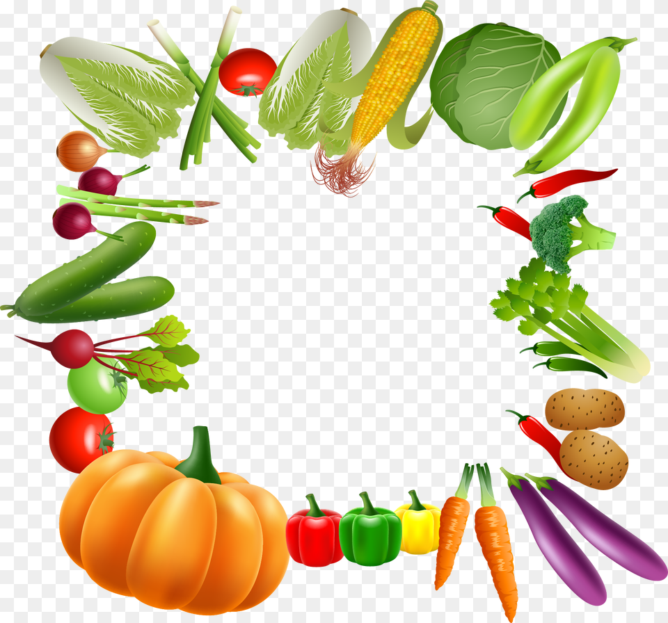 Clip Art Library Vegetable Border Clipart Fruits And Vegetables Frame, Food, Produce, Birthday Cake, Cake Free Png