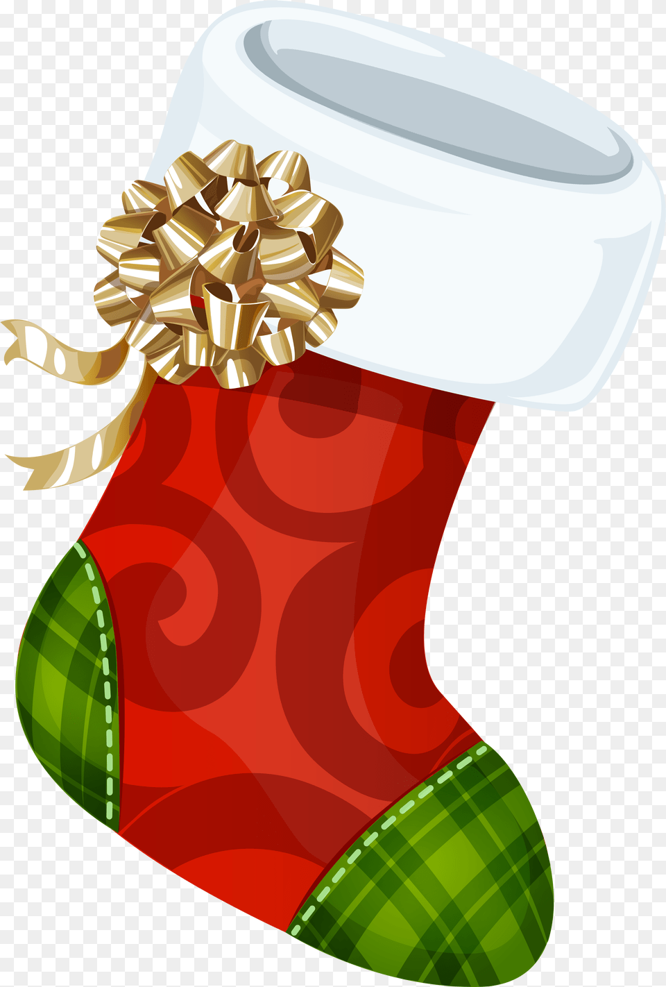 Clip Art Library With Gold Bow Picture Gallery Xmas Stocking Clipart, Gift, Christmas, Hosiery, Festival Free Transparent Png