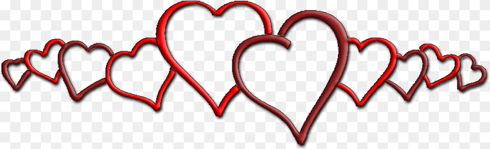 Clip Art Line Of Hearts Clipart Hearts In A Row, Heart Free Png Download