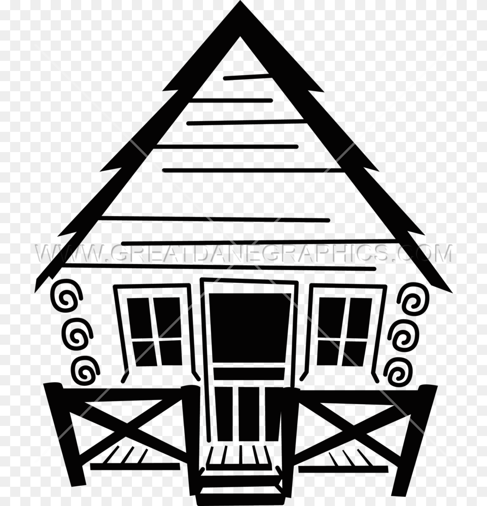 Clip Art Log Cabin Cottage Vector Graphics Cottage Clipart Black And White, Architecture, Building, Countryside, Hut Png Image