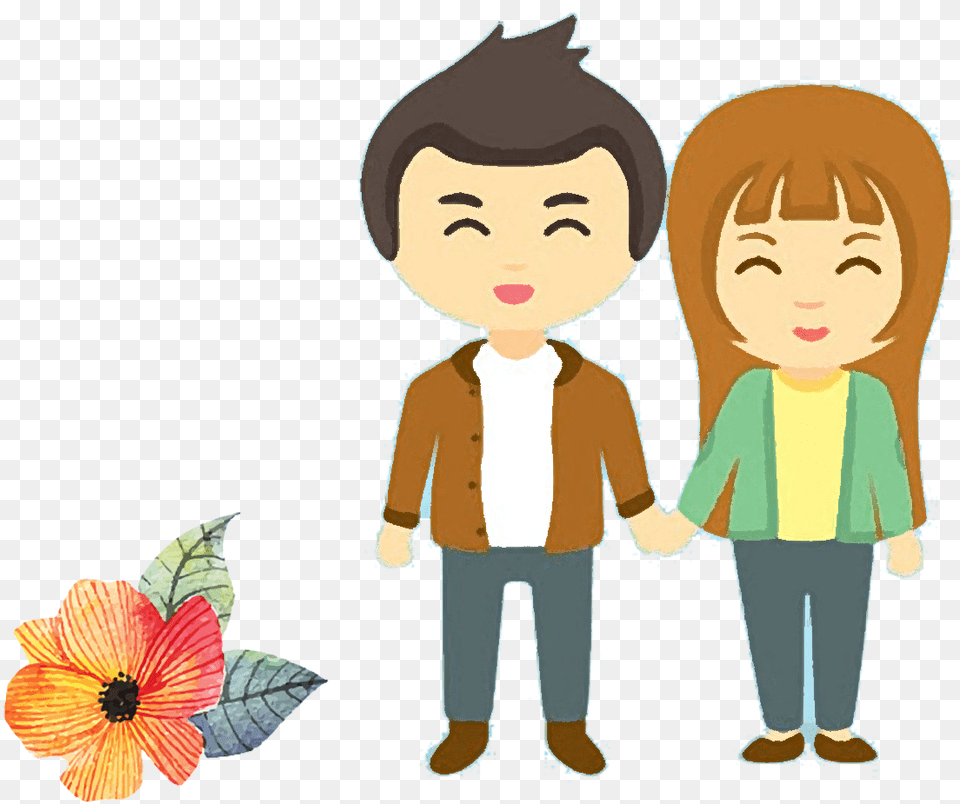 Clip Art Love Holding Hands Transprent Couple Holding Hands Cartoon, Baby, Child, Female, Person Free Transparent Png