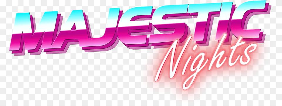 Clip Art Majestic Nights Is The 80s Action Adventure Miami Vice Logo, Light, Dynamite, Weapon, Neon Free Png Download