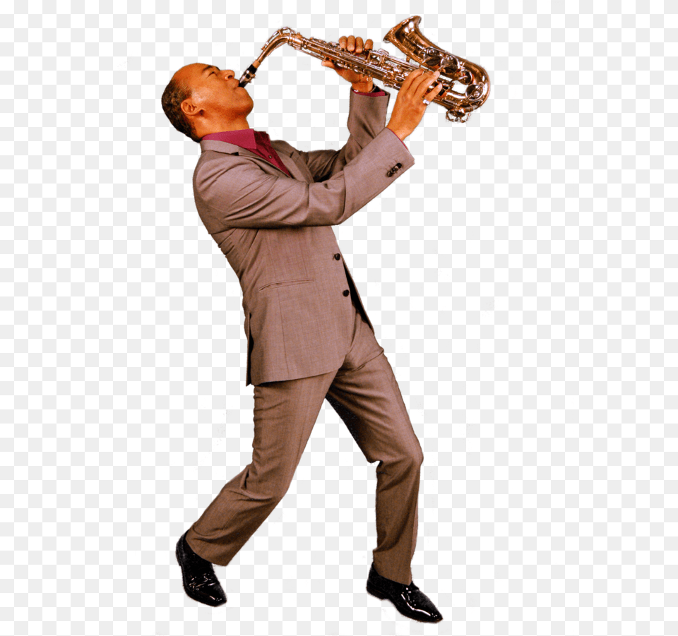 Clip Art Man Playing Saxophone Person Playing Saxophone, Adult, Male, Musical Instrument, Brass Section Free Png