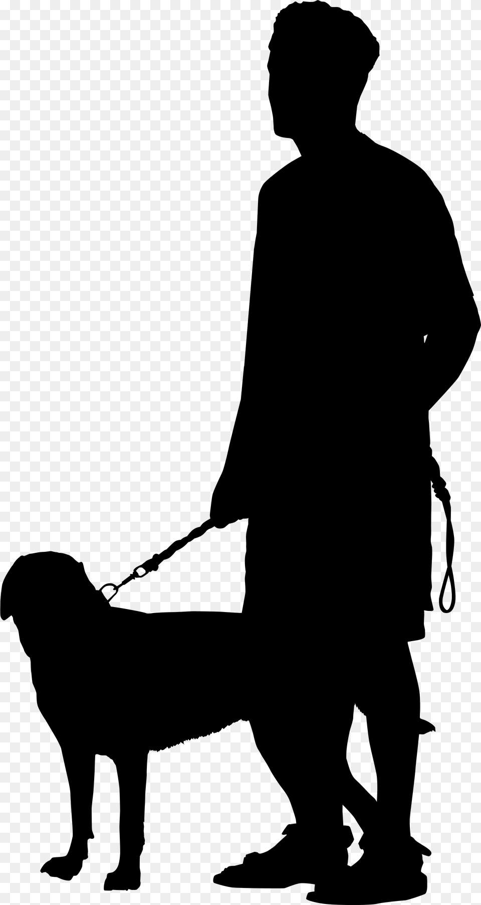 Clip Art Man Walking Away Silhouette Silhouette People Dog, Baseball Cap, Cap, Clothing, Hat Free Png Download