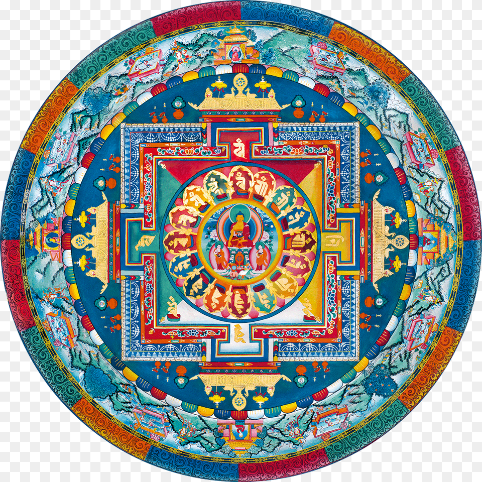 Clip Art Mandala Buddha Shakyamuni Ocean Mandala Buddhist, Home Decor, Rug, Accessories, Ornament Free Png Download