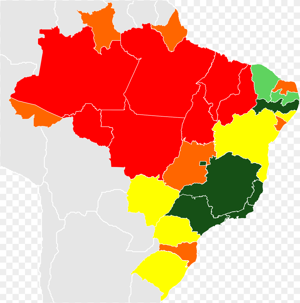 Clip Art Mapa Do Brasil Por Regio Literacy Rate In Brazil, Chart, Map, Plot, Atlas Free Png Download