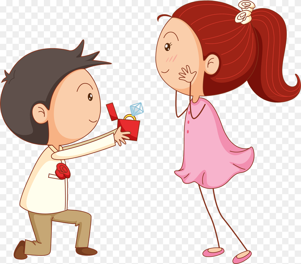 Clip Art Marriage Cartoon Propose Day Cartoon, Baby, Person, Adult, Female Free Png