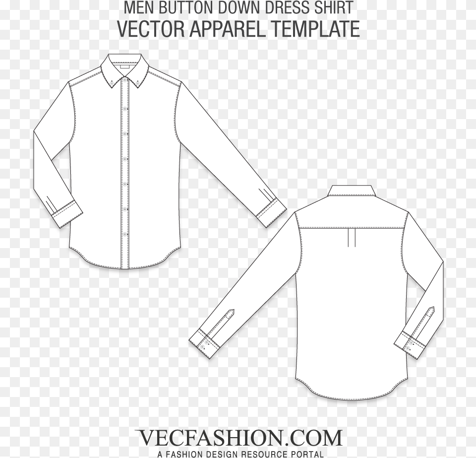 Clip Art Men Button Down Vecfashion Jacket Vector, Clothing, Dress Shirt, Long Sleeve, Shirt Png Image