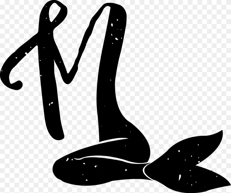 Clip Art Mermaid Black And White Clipart Mermaid Tails Clip Art, Stencil, Clothing, Footwear, High Heel Png