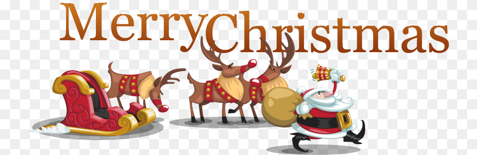 Clip Art Merry Christmas Banner Merry Christmas Long Banner, Animal, Mammal, Wildlife, Deer Png Image