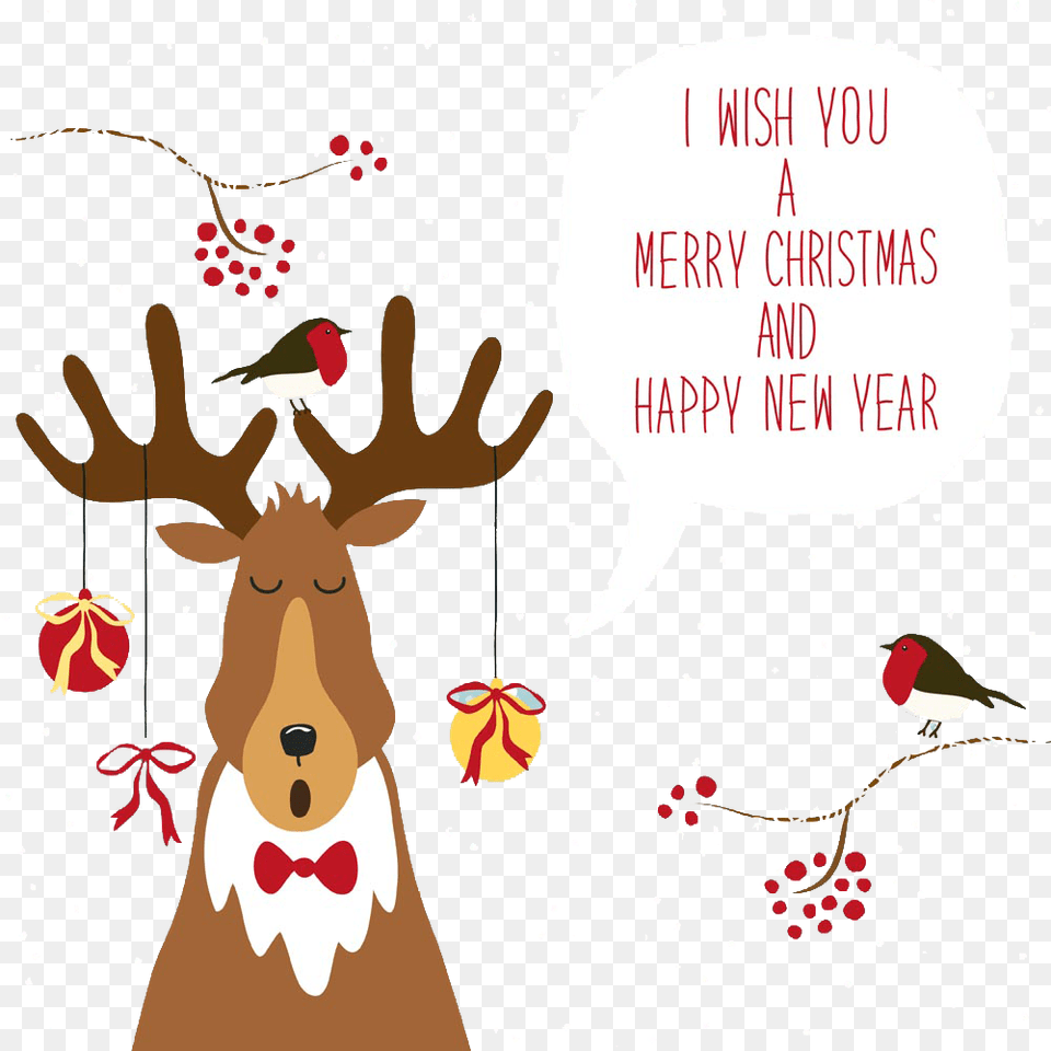Clip Art Merry Christmas Deer Merry Christmas Deer, Animal, Mammal, Wildlife, Envelope Png
