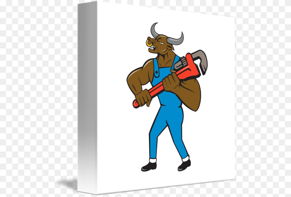 Clip Art Minotaur Bull Wrench Isolated Wrench, Person, Clothing, Footwear, Shoe Free Transparent Png