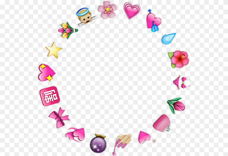 Clip Art Molduras Tumblr Heart Emoji Circle, Balloon, Person, Baby, Head Free Transparent Png