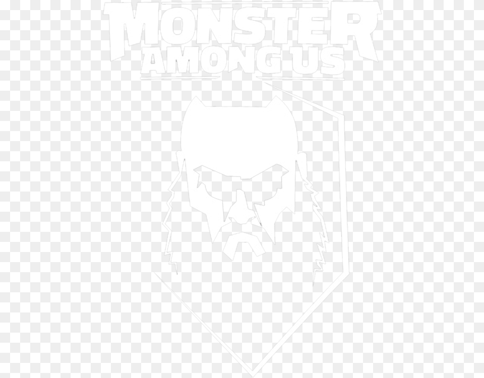 Clip Art Monster Among Us Tee Braun Strowman Monster Among Us Logo, Stencil, Symbol, Person Free Png Download