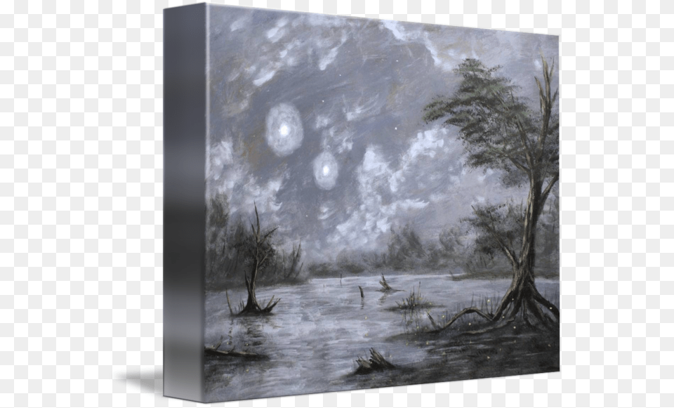 Clip Art Moonlit By Matthew Hannum Visual Arts, Painting, Nature, Outdoors, Weather Free Png Download