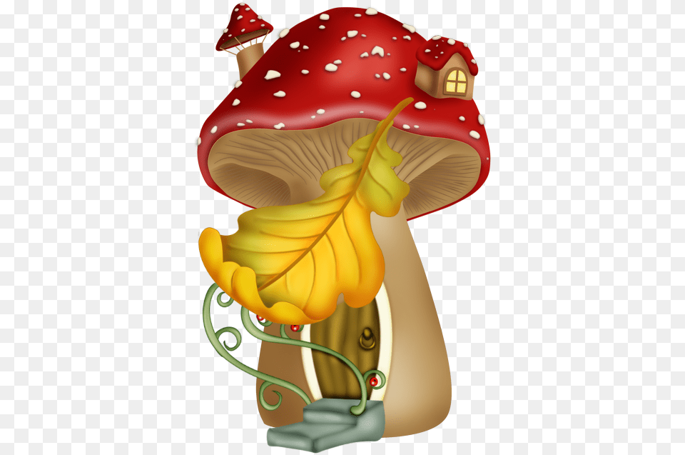 Clip Art Mushroom Tree House, Agaric, Amanita, Fungus, Plant Free Png