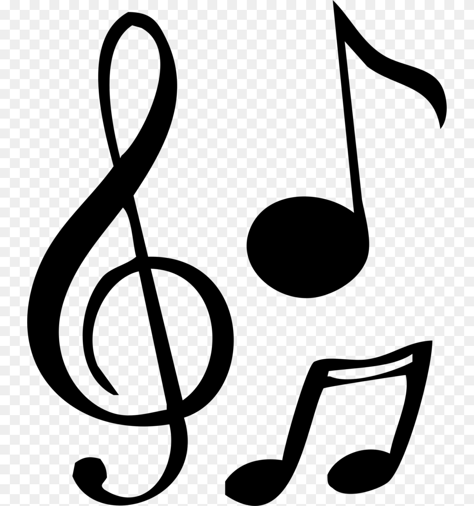 Clip Art Music Notes, Gray Free Png