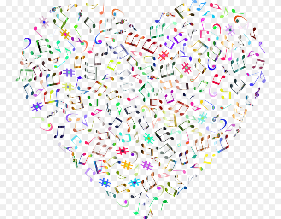 Clip Art Musical Note Theatre Art Music Note Heart Svg, Paper, Confetti Free Png