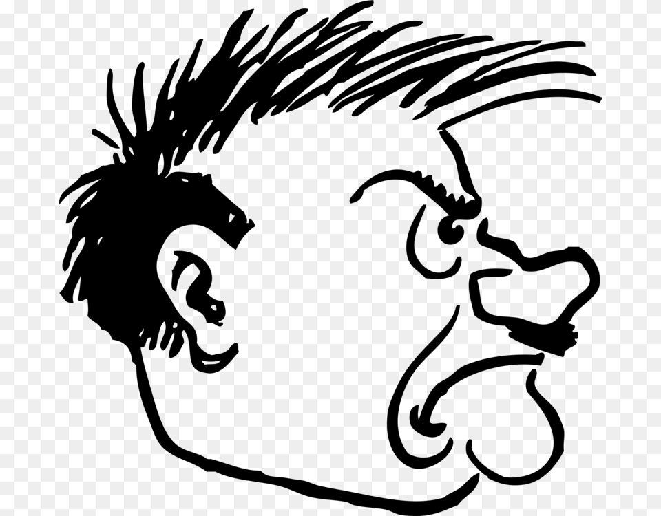 Clip Art Nazi Germany The Holocaust Side Of A Cartoon Face, Gray Free Png Download