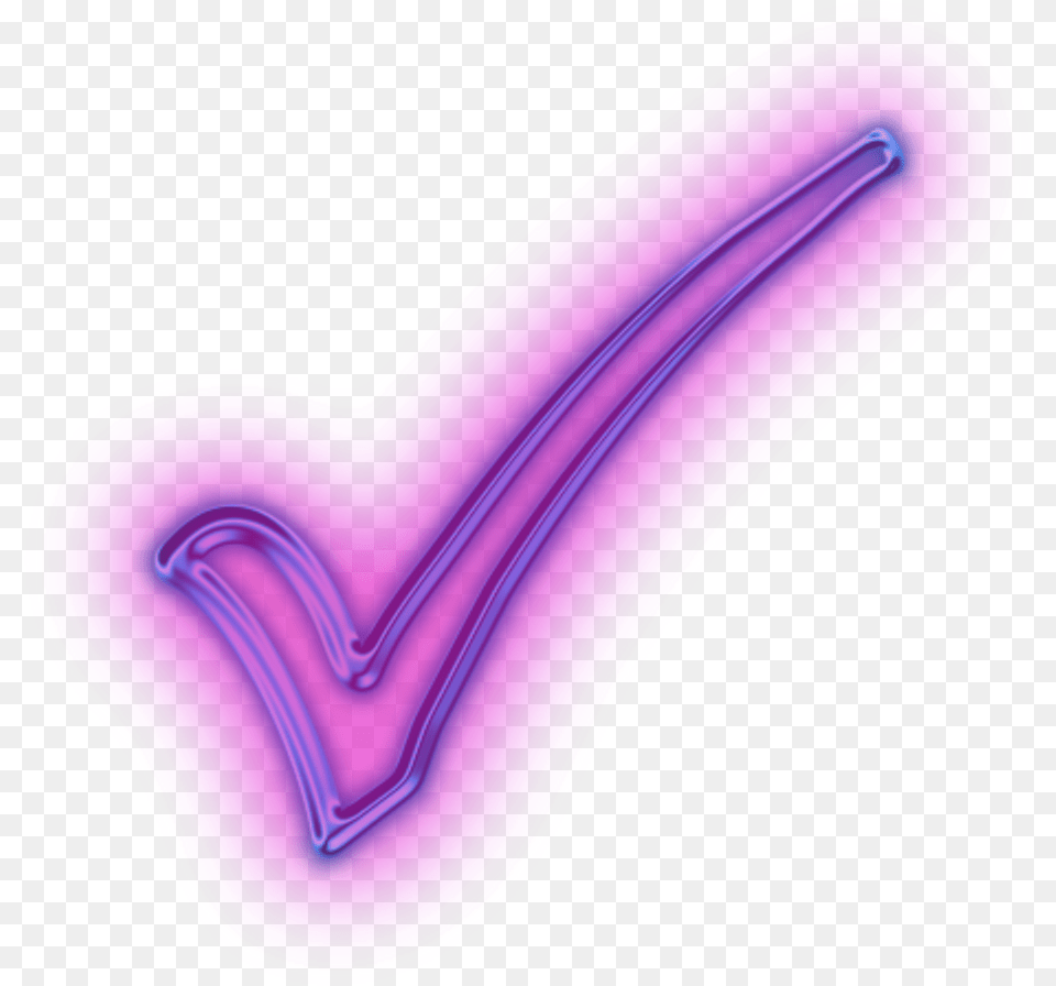 Clip Art Neon Checkmark Symbol Purple Check Mark, Light Free Transparent Png