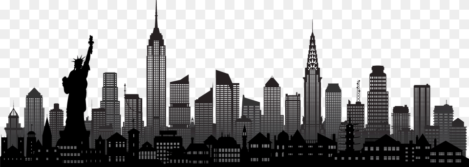 Clip Art New York City Vector Manhattan Skyline Vector, Architecture, Urban, Metropolis, High Rise Png