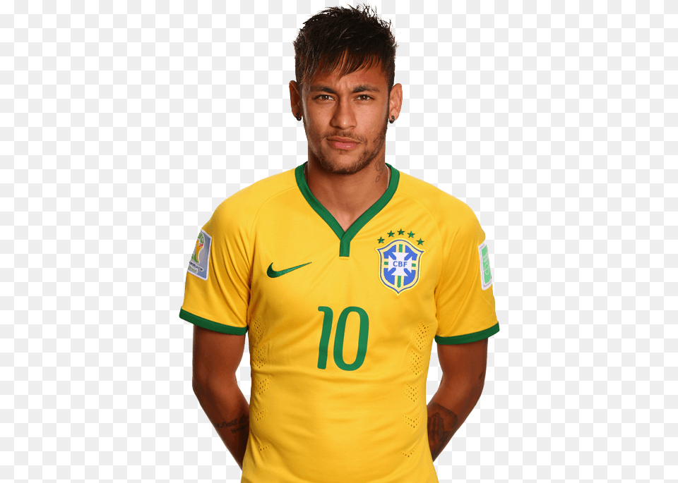 Clip Art Neymar Neck Tattoo Neymar Jr Brazil, Clothing, Shirt, Jersey, T-shirt Free Transparent Png