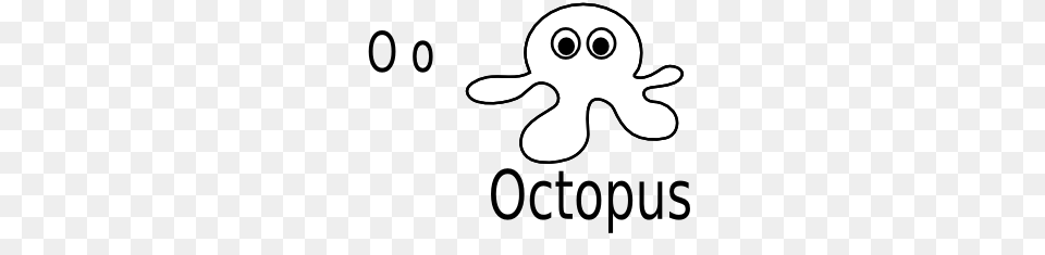 Clip Art O For Octopus, Animal, Bear, Mammal, Text Free Png