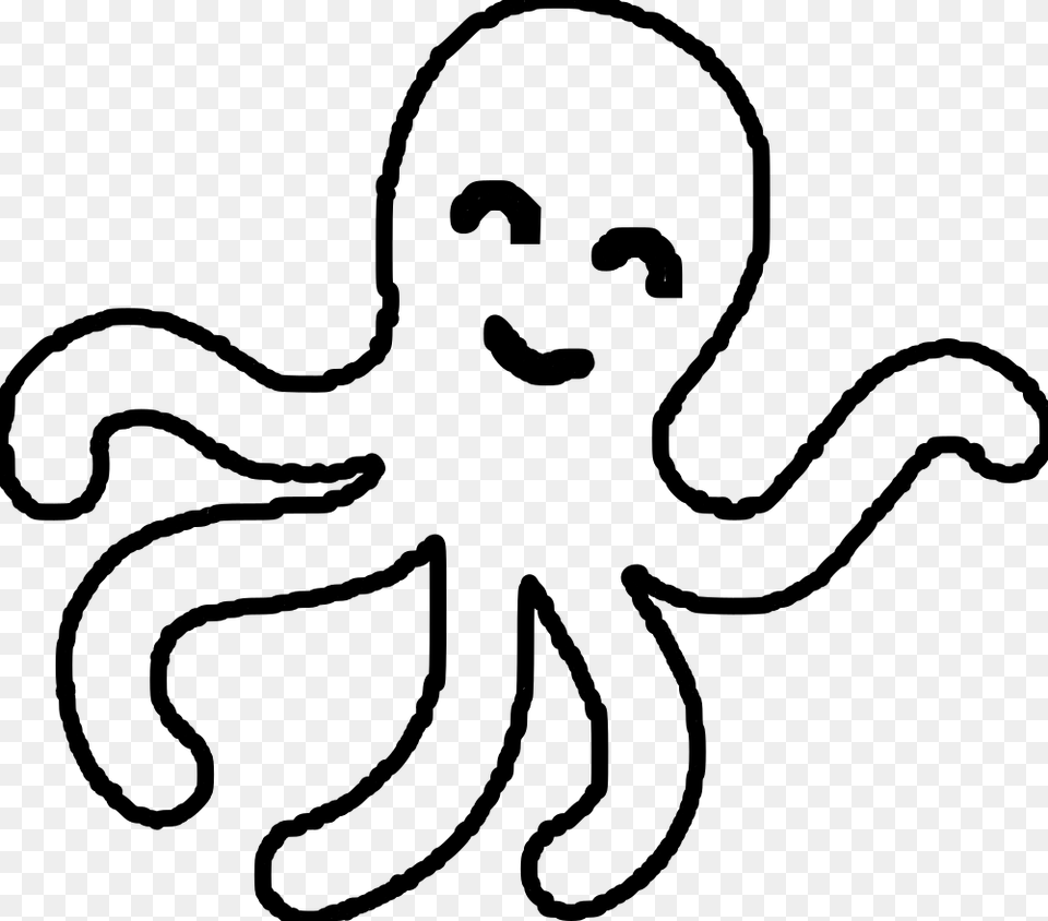 Clip Art Octopus, Gray Free Png Download