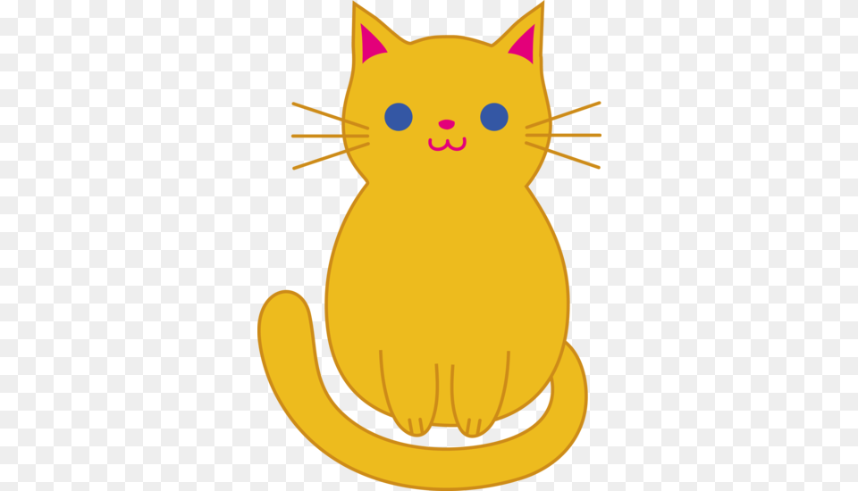 Clip Art Of A Cute Chubby Orange Kitty Cat Sweet Clip Art, Animal, Mammal, Pet Free Png