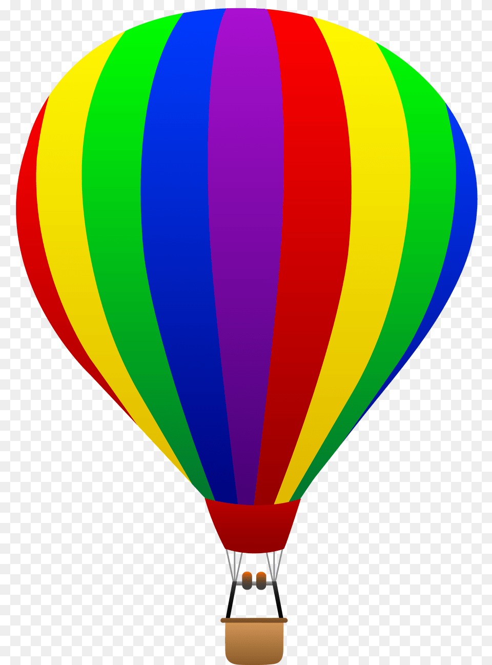 Clip Art Of A Fun Rainbow Striped Hot Air Balloon Sweet Clip, Aircraft, Hot Air Balloon, Transportation, Vehicle Png Image