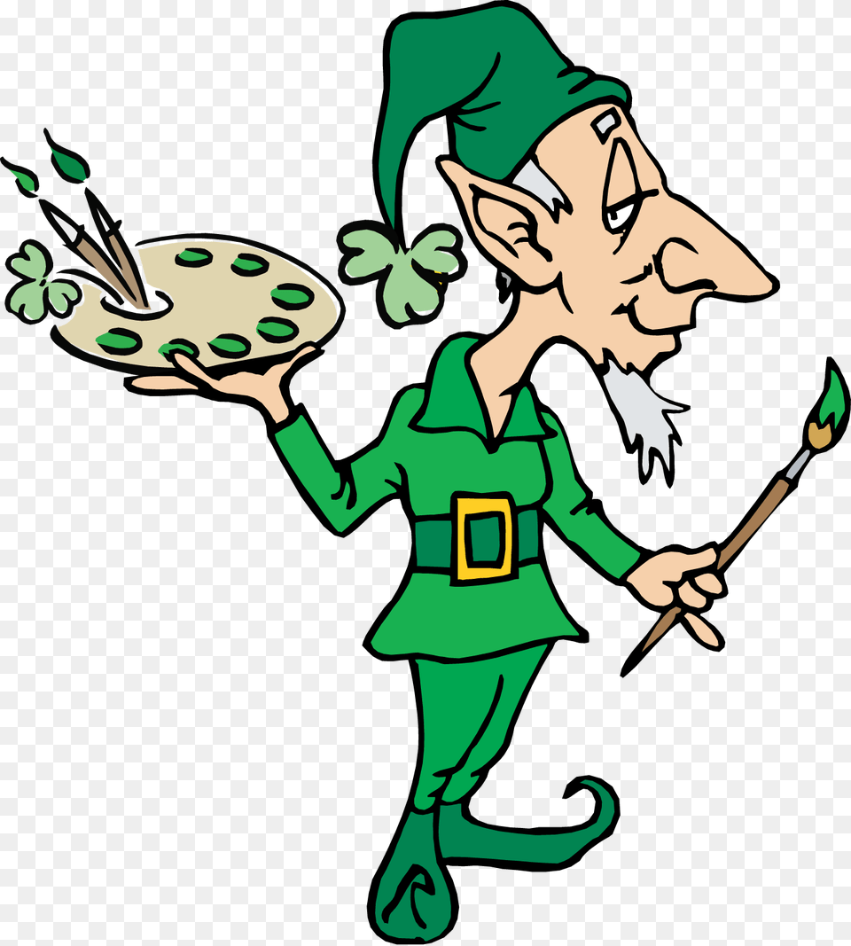 Clip Art Of A Leprechaun, Person, Face, Head, Book Png Image