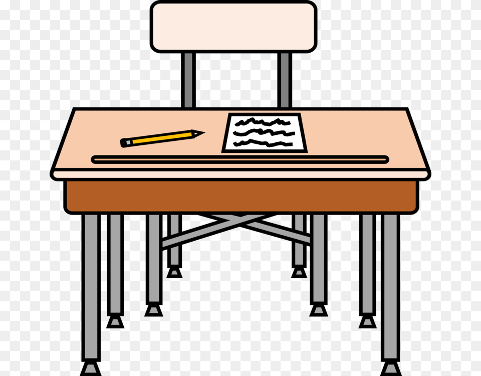 Clip Art Of A Table, Desk, Furniture, Computer, Electronics Png Image