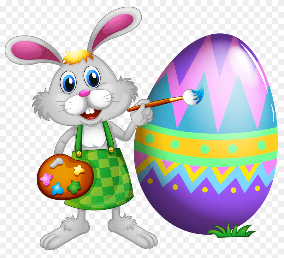 Clip Art Of Easter Bunny Easter Easter Bunny, Egg, Food, Easter Egg Free Png Download