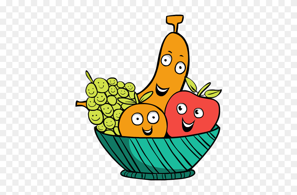 Clip Art Of Fruit Basket Clip Art, Food, Banana, Produce, Plant Png Image
