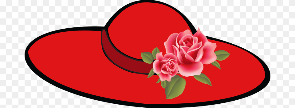 Clip Art Of Many Different Types Of Hats Red Hat Society, Clothing, Flower, Plant, Rose Free Png