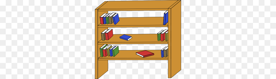 Clip Art Of Mostly Empty, Furniture, Bookcase, Shelf, Book Free Png Download