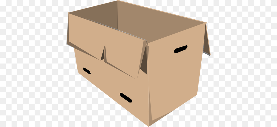Clip Art Of Open Recyclable Cardboard Box, Carton, Package, Package Delivery, Person Png Image