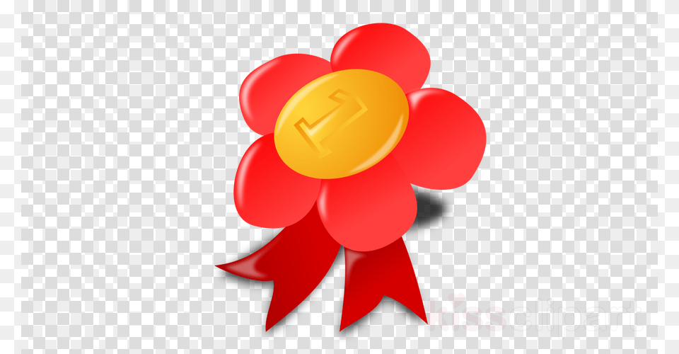 Clip Art Of Red Award Ribbon Clipart Ribbon Award Clip, Balloon, Flower, Plant, Logo Png