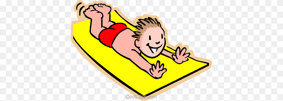 Clip Art Of Slip And Slide, Water Sports, Leisure Activities, Person, Water Free Transparent Png