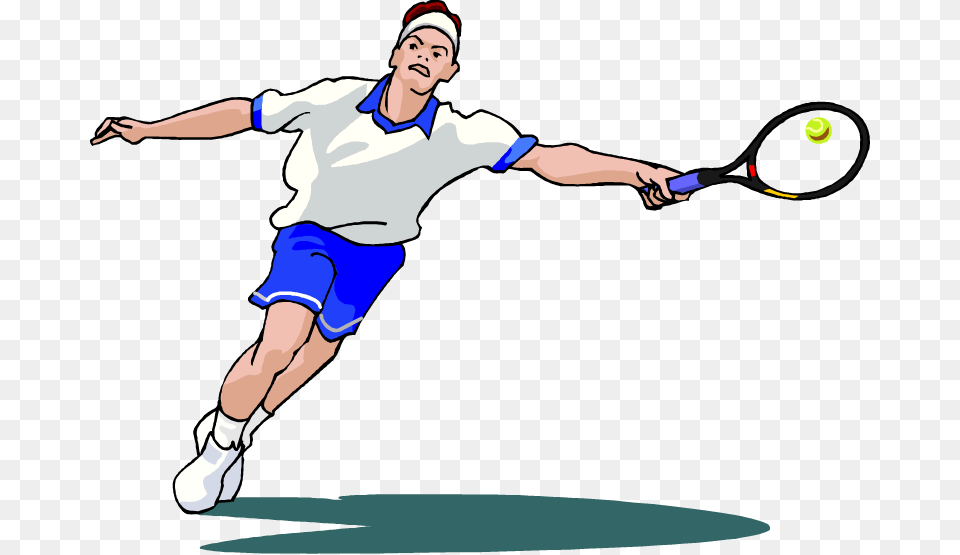 Clip Art Of Tennis Player Playing Tennis Gif, Ball, Tennis Ball, Sport, Adult Free Png Download