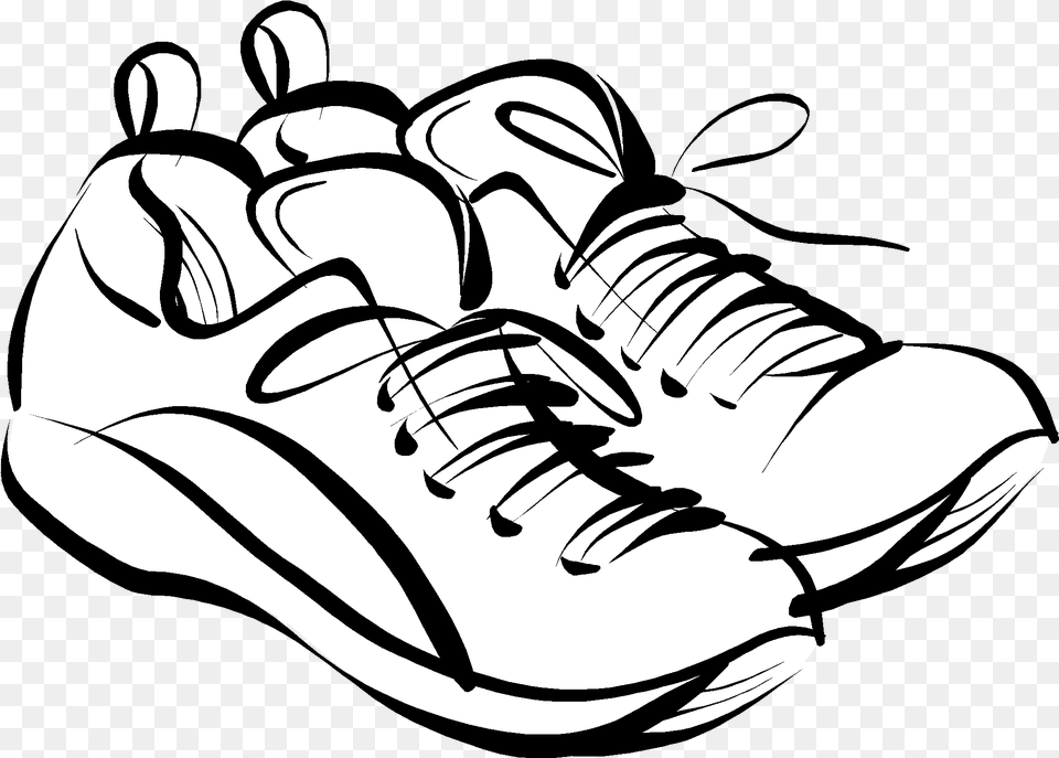 Clip Art Of Tennis Shoes Clipart 1 Shoe 4th Of July Running, Clothing, Footwear, Sneaker, Baby Png Image
